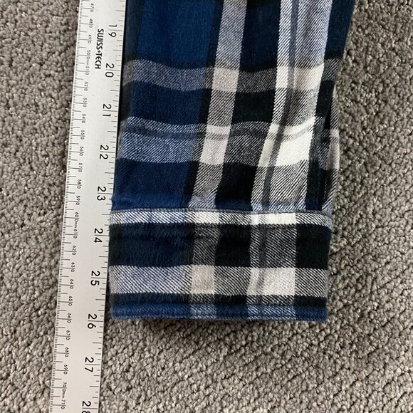 Five Brother Flannel Shirt Men's XL TALL Blue Black Plaid Heavy - Picture 11 of 11